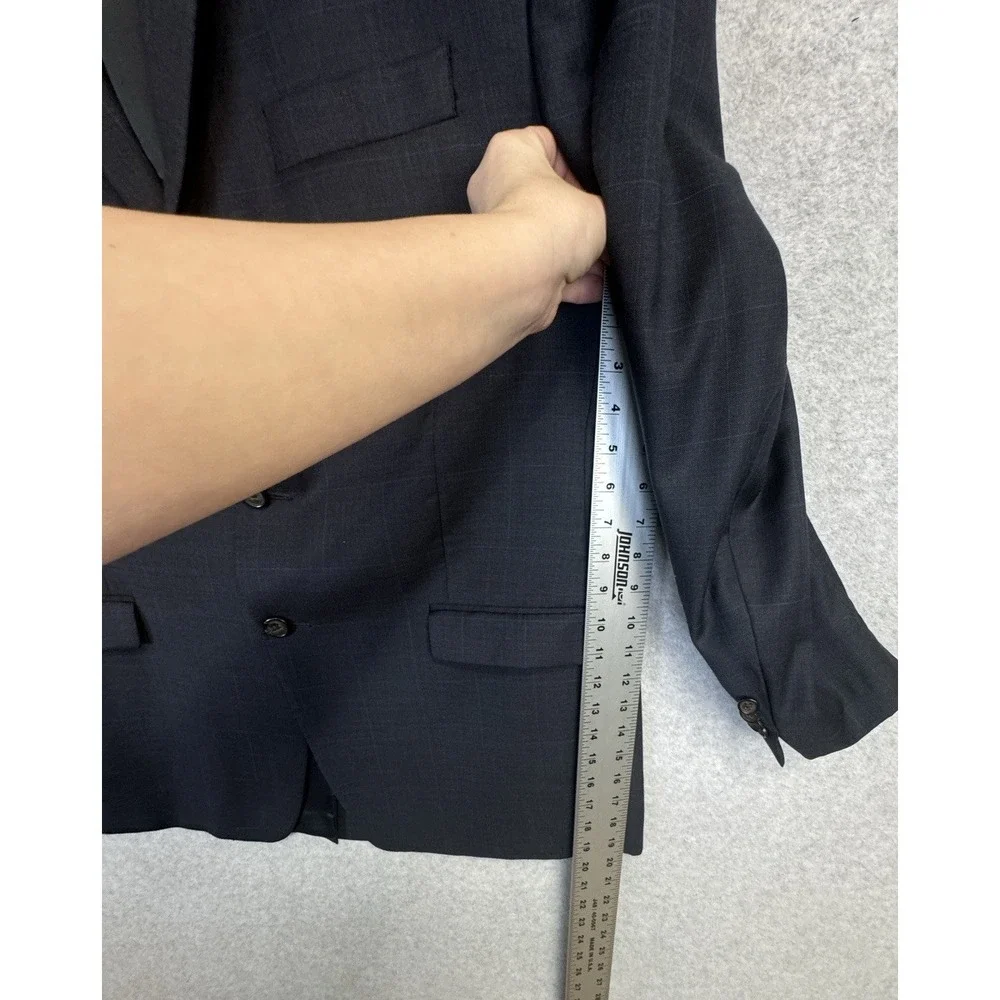 Lauren Ralph Lauren 42R 42x32 Blue‎ Glenn Check 100% Wool Mens Suit